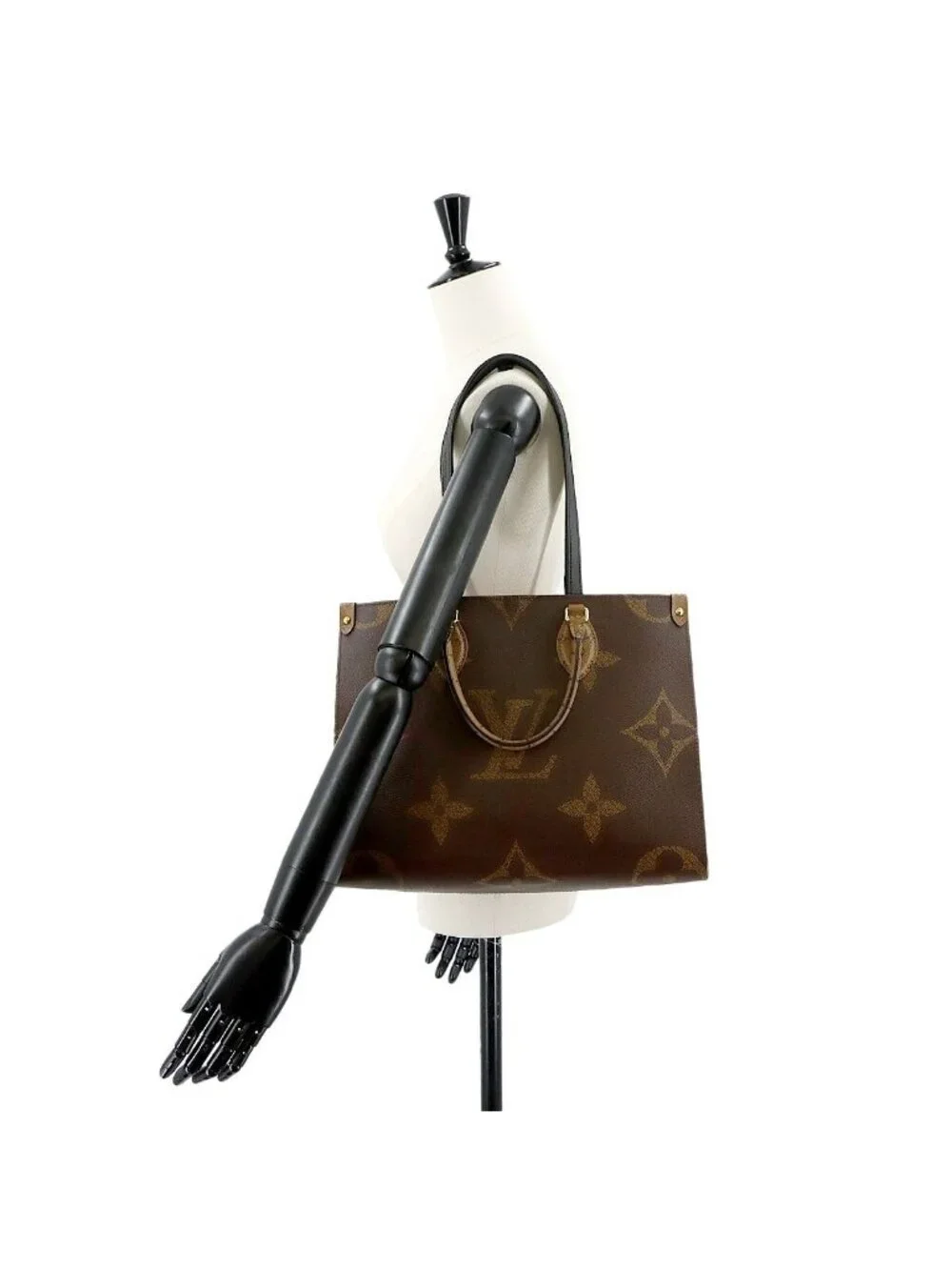 Louis Vuitton Giant Monogram On The Go MM 2-Way Tote Shoulder Bag